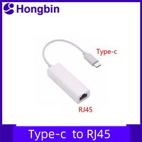 Type-C 100M Wired Network Card RJ45 Port External Adapter for Tablets Notebooks - High-Speed Ethernet Connection