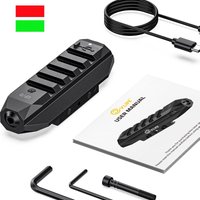 Red La-ser Sight Picatinny Rial Low Profile Mini La-ser Sight with Strobe Mode Rechargeable Hunting Accessory