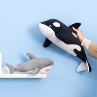 40/50cm Simulated Killer whale Great White Shark Plush Toys Baby Kids Cute Lovely Soft Stuffed Dolls Sea Animals Plush Pillow