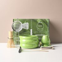 4/7PCS Japanese Matcha Set Matcha Bowl With Mouth Song Dynasty Tea Tip Tool Matcha Whisker Stand