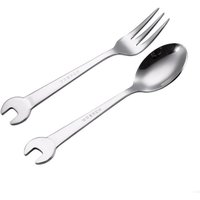 Q39B 304 Stainless Steel Spanner Spoon Fork for Creative Wrench Dinnerware Tableware Kitchen Cooking Accessories