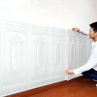 90CM*70CM 3D Waterproof Moisture-proof Living Room Bedroom Wall Surround Headboard Soft Package Wallpaper Self Adhesive Painting