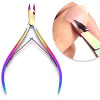 1 Pcs Germany Colorful Scissor Nipper Clipper Plier Nail Cuticle Dead Skin Remover Clear Nail Art Tool for Beauty Salon