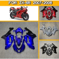 Prime Fairings 2007 2008 ZX6R Custom ABS Painted Fairing Set Replacement Fit for 07 08 Kawasaki ZX 6R