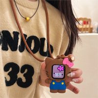 Cute 3D Cartoon Black Brown Kitty Case For Apple Watch Sport 1/2/3/4/5/6/7/8/9st Gen S10 S11 Ultra SE 38/45/41/44/42/46/49mm