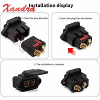 QS8 Model Aircraft Plug Fixed Bracket withCover QS8 Lithium Battery Charging Connector Male Female Electric Vehicle Modification