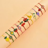 ALIYA Handmade Cute fruit Bracelet Ethnic Colorful Miyuki Seed BeadFashion Jewelry Gift for Women Beach Party