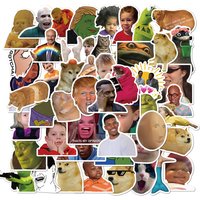 50PCS Funny Meme Graffiti Stickers Flakes For Cars Motorcycles Furniture Luggage Skateboards Lable