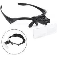 Glasses Magnifier Glass, 1X 1.5X 2X 2.5X 3.5X Eyewear Magnifier Glasses, 5pcs Lens Loups Headband Magnifying Glass For Reading
