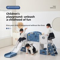 Astronaut Kids Indoor Slide Swing Set Multifunction Baby Toddler Home Playground Nursery Kindergarten Playset