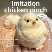 Plush Hen and Chick Squishy Toy Cartoon Cute Slow Rising Stress Relief DIY Hand Squeeze Doll