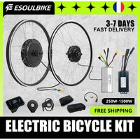 Esoulbike 48V 1500W 1000W 36V 250W 500W Electric Bike Conversion Kit Front Rear Wheel Hub Motor 26-29 Inch 700C