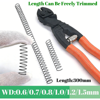 Length 11.8In Compression Spring Wire Diameter 0.6/0.7/0.8/1.0/1.2/1.5mm Long Pressure 65Mn Steel Springs for DIY Printer (2pcs)