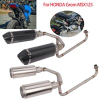 For Honda GROM MSX125 Full Exhaust System 2014-2025 Motorcycle Complete Pipe Dual Muffler With DB Killer Modified Escape