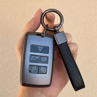 Grey TPU Car Key Case Shell Cover Fob For Land Rover Range Rover Evoque Sport Freelander Discovery Velar For Jaguar XE XF XJ