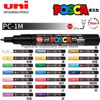 1 UNI POSCA PC-1M Marker Art Supplies for Artist POP Poster Pen Graffiti Advertising 0.7mm Art Stationery Multi-color Optional