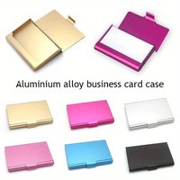 Creative Business Card Case Aluminum Alloy Card Holder Metal Box Cover Credit Men Business Card Holder Card Metal Wallet