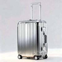 24-inch luggage anti-drop suitcase 20-inch carry-on bag PC travel case leather suitcase password lock bag