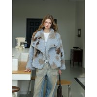 Lamb Fur Jacket Short Thickened Eco-friendly Leather Short Coat Casual Style Warmth for Winter Women's Fashion Outerwear