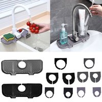 Faucet Accessories Sponge Holder Punch-free Bathroom Accessories Cleaning Brush Storage Soap Box Drainage Rack Tray Drain Pad