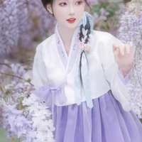 Women Hanbok Dress Violet Embroidered Korean Costume Korean Palace Photography Travel Hanbok Dance Costume