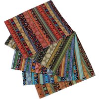 5 Pieces Cotton Fabric Cloth Ethnic Quilt Trim Decorative Tablecloth