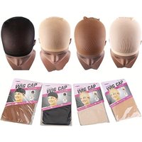 2pcs/Bag Top Stocking Wig Cap Hair Net For Weave Hair Wig Nets Black Brown Stretch Mesh Wig Cap For Making Wigs