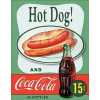 & Hot Dog! 15 Cents Vintage Novelty Sign