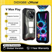 DOOGEE V Max Play 5G Projector Rugged Phone 6.78" 120Hz 20500mAh Dual Camping Lights16GB+512GB 200MP Main Camera NFC Smartphone