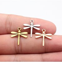 WYSIWYG 20pcs 18x17mm 3 Colors Dragonfly Charms Pendant For DIY Jewelry Making Handmade Jewelry Craft Findings
