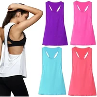 New Sports Overshirt Women's Fitness Sports Tank Top Back T-shaped Quick Dried Slim Sleeveless Running Tank Top Overcoat