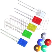100PCS Square 2*5*7mm LED Light-emitting Diode 2X5X7mm LED Diode Red Yellow Green Blue White Diodes for DIY Electronic
