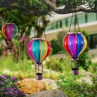 Waterproof Portable Decorative Hot Air Balloon Solar Lantern Lamp for Outside Garden Patio Balcony Pathway Walkway Lawn Porch