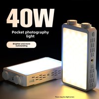 Protable LED Video Light 40W Mini Small Portable Fill Light With Built-In Rechargeable Battery Can Charge Mobile Phone