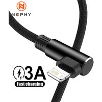 90 Degree Fast Charge USB Cable For iPhone 14 13 12 11 Pro X XS Max 5 SE 6S 7 8 Plus Wire Origin Long 3M Elbow Charger Data Cord