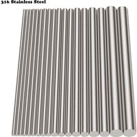 1Pcs 316 SS 6mm 8mm 10mm 12 16 20 mm OD Linear Shaft Cylinder Rail Chrome Plated Round Rod Optical Axis for CNC 3D Printer Parts
