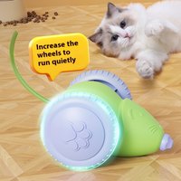 Electric Mouse Car Interactive Cat Toy Rechargeable Automatic Kitten Toy Intelligent Obstacle Avoidance Cat Toy