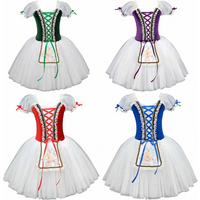 Adult Romantic Silk/Cotton Tutu Ballet Dress Women Ballerina Performance Dance Costume for Contemporary Dance