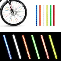 AliExpress 48/24/12PCS Bicycle Wheel Spokes Reflective Sticker Tube Strip Warning Light DIY 7.5cm Cycling Reflector Reflective Safety Kit