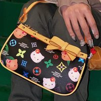 Fashion Women Hello Kitty Bag Anime Kawaii Girl Armpit Handbag Cute Niche One-shoulder Cross-body Tote Bags Coin Purse Organizer