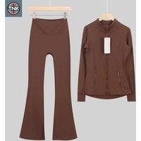 2026 Workout set Women Yoga Sets Jackets Shorts Leggings Flared Pants sets High Waist Sports Zip Up Coat Elastic Sportswear