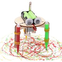 DIY Kits Graffiti Robot Model Science Toys for Children Make Vibration Graffiti Novelty Educational Toys Assembling Model Kits