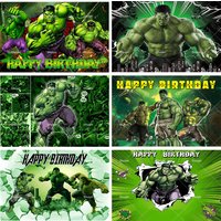 Green Guy Hulk Backdrop Boys Birthday Decorations Party Supplies Baby Shower Decor Banner Photography Background Prop Kids Gifts