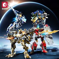 SEMBO Strong Four Small Particles Building Block Assembly Model Robot Transformers Decorative DIY Puzzle Assembly Toy for Boys