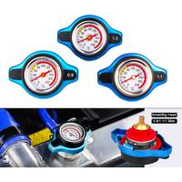 Thermost Radiator Cap Tank Cover Water Temperature Gauge 0.9Bar 1.1Bar 1.3 Bar Cover Racing Car Big or Small Head