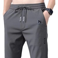 Men's Lightweight Business Trousers Elastic Waist Stretch Breathable Straight Leg Casual Office Joggers 5X