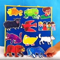 Felt teaching aids"Brown Bear,Brown Bear,What Do You See?" classroom game,storytelling Performance Props,Early Education