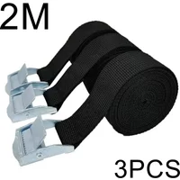 AliExpress YIJU 3pcs 2M Buckle Tie-Down Belt cargo straps for Car motorcycle bike With Metal Buckle Tow Rope Strong Ratchet Belt for Luggage Bag