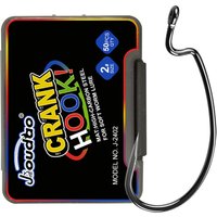 Offset Crank Hook Wide Gap Worm Fishing Hooks Black High Carbon Steel Crank Barbed Hook for Soft Fishing Lure 5/0-10#