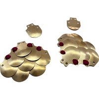 500 Pieces Metal Fish Scale Armor Plates 30x40mm, DIY Materials for Cosplay Chinese Armor and Helmet
